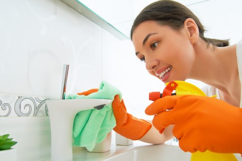 Professional cleaning of shared hallway and lift lobby in South Kensington