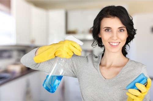 House cleaner preparing a polished South Kensington property