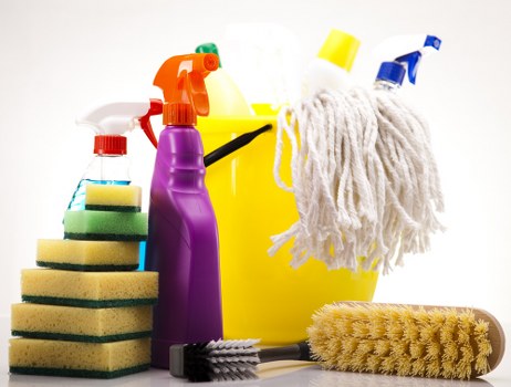 Final dusting and surface cleaning in a newly prepared property